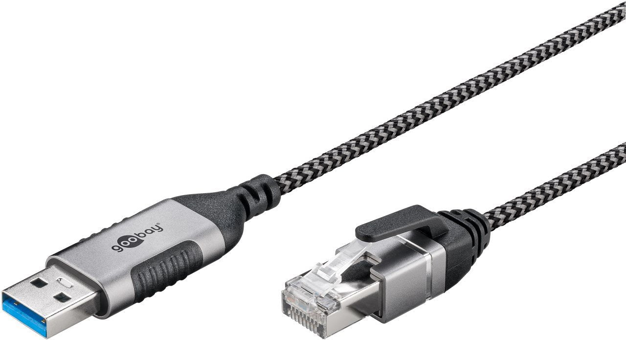 EAN 4040849743931 - Goobay 74393 cambiador de género para cable USB 3.0 type A RJ45 Negro, Plata imagen 3