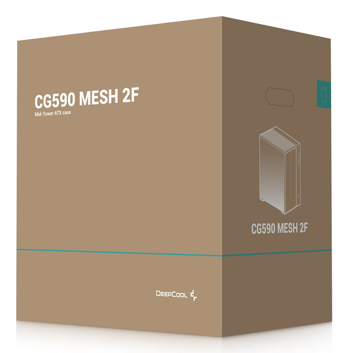 Deepcool Cg590 Mesh 2f Micro Atx Midi Tower Case, Black