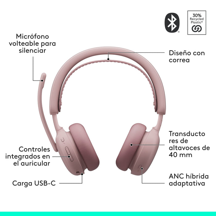 Logitech Zone Wireless 2 Es - Rose