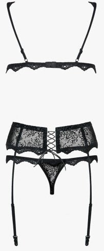 EAN 5901688201350 - Obsessive Emperita Conjunto de lencería Negro Elastano, Poliamida imagen 2