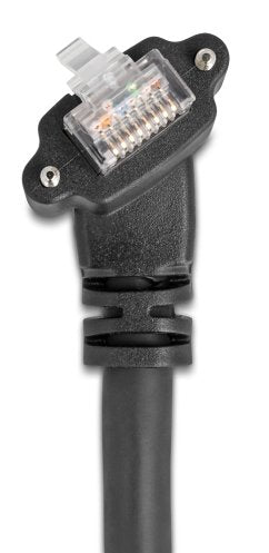 Delock Gige Kamera Cable Rj45 Stecker 45° Gedreht Und 90° Gewinkelt Mit Schrauben Zu Rj45 Stecker Cat.6 S Ftp 1 M Schwarz