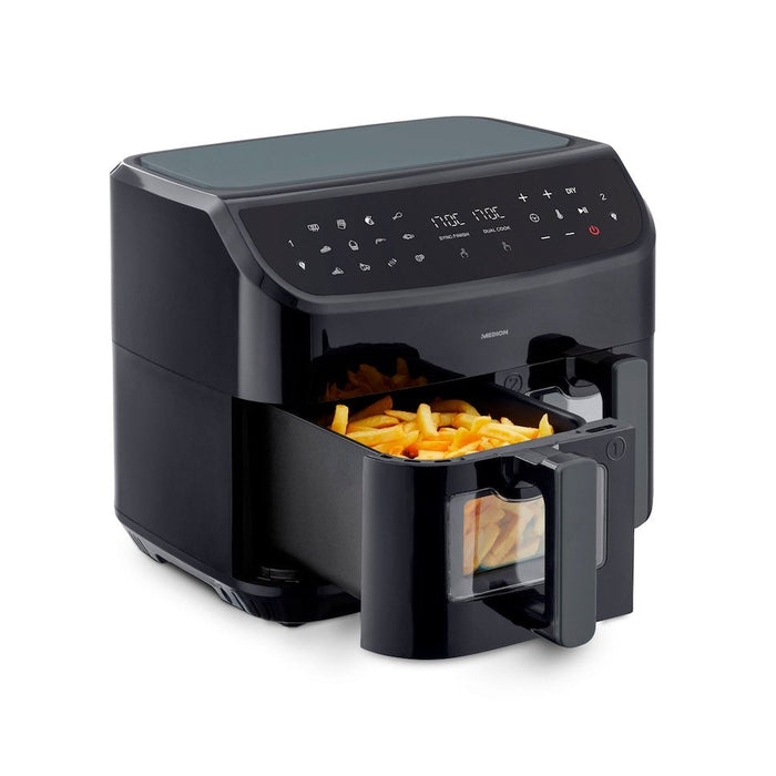 Freidora Medion Doppel Life P20 Md11760 Xxl (Negro, 2.600 Watt, 2 Körbe Je 4,35 Liter) 50077281