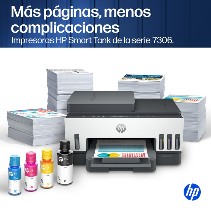 EAN 0195908302520 - HP Smart Tank 7306 All-in-One Printer Inyección de tinta térmica A4 4800 x 1200 DPI 15 ppm Wifi imagen 10