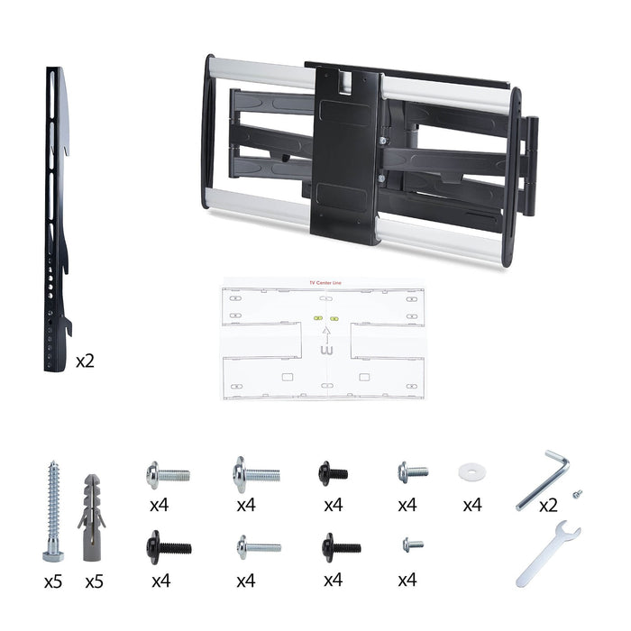 Startech.Com Ultraflache Vollbewegliche Tv-Soporte De Pared Fur Bildschirme Bis 65 Zoll Und 45 Kg Vesa 600x400 Flaches Design