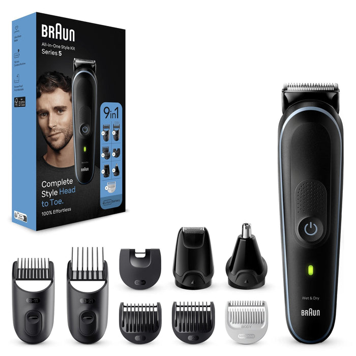 Recortadora 9 En 1 Braun Series 5 Mgk 5411 Con Batería 7 Accesorios