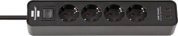 EAN 4007123691135 - Brennenstuhl 1153240106 base múltiple 1,5 m 4 salidas AC Interior Negro imagen 1