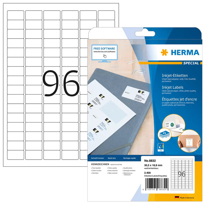 EAN 4008705088329 - HERMA 8832 etiqueta de impresora Blanco Etiqueta para impresora autoadhesiva imagen 1
