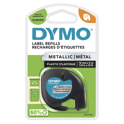 EAN 5411313912082 - DYMO S0721730 cinta para impresora de etiquetas Negro sobre metálico imagen 2