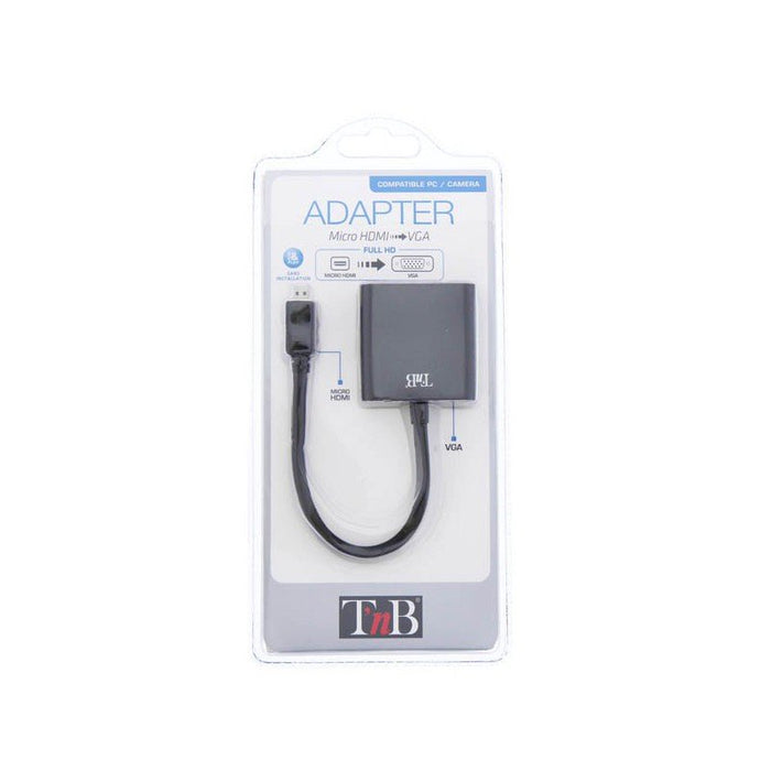 EAN 3303170072189 - T'nB MIHDMIVGA adaptador de cable de vídeo VGA (D-Sub) HDMI tipo D (Micro) Negro imagen 1