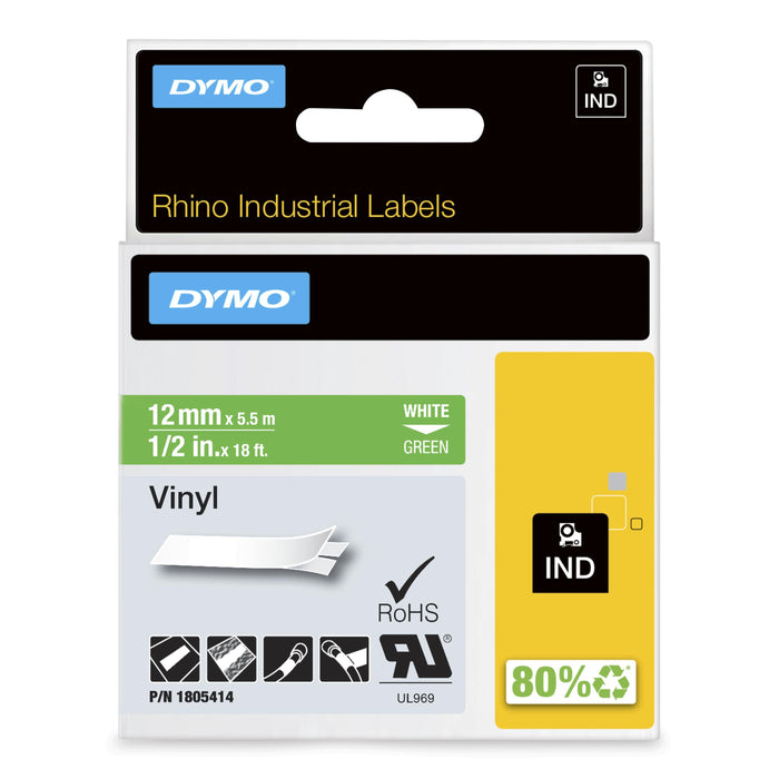 EAN 0071701059703 - DYMO 1805414 cinta para impresora de etiquetas Blanco sobre verde imagen 1