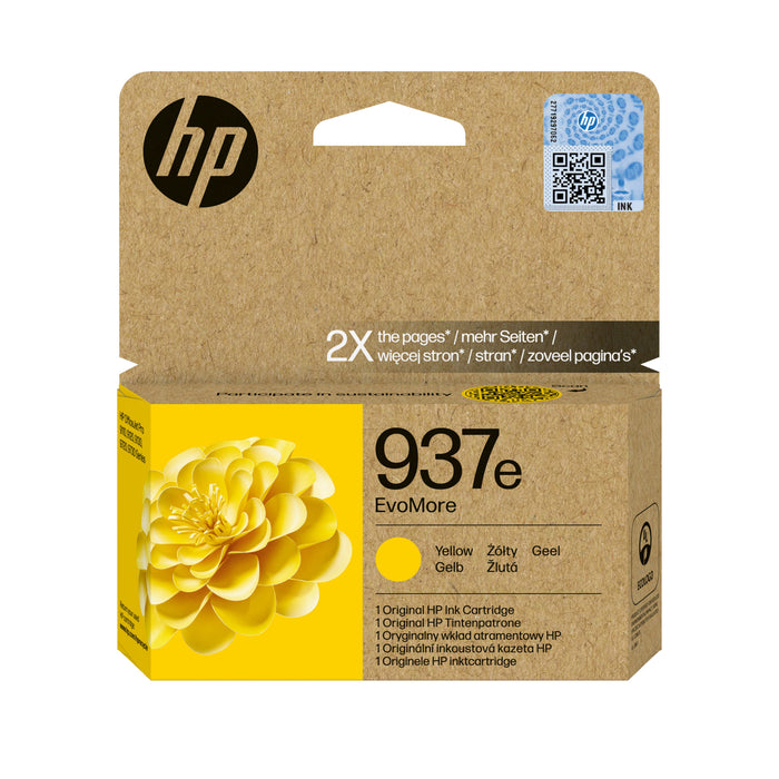 EAN 0199764688149 - HP 937e EvoMore Yellow Original Ink Cartridge cartucho de tinta 1 pieza(s) Alto rendimiento (XL) Amarillo imagen 1