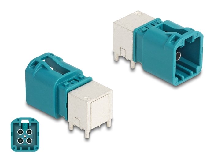 Delock 90116 Mini Fakra Z Macho Cuádruple Acodado Tipo-B Para Circuito Impreso