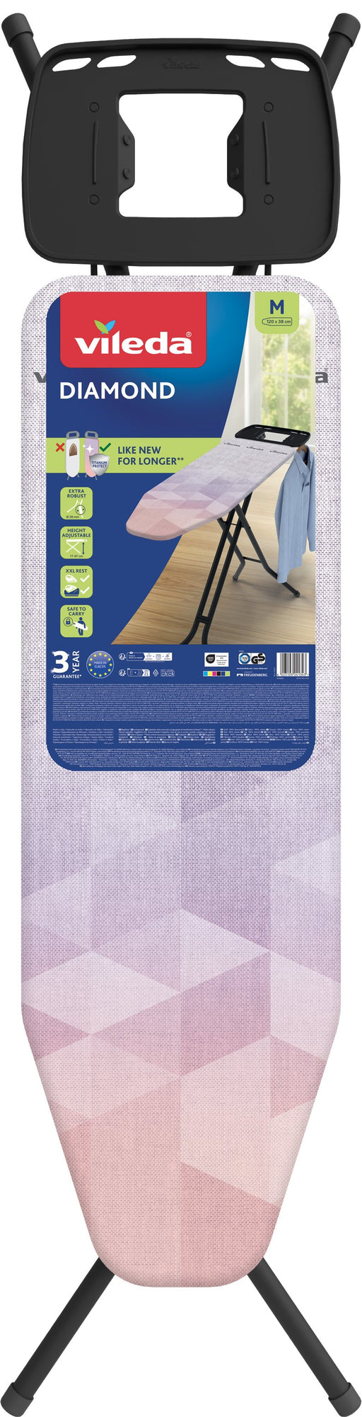 EAN 4023103241343 - Vileda Diamond Tabla de planchar de tamaño completo 1200 x 380 mm imagen 1