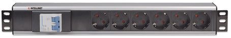 EAN 0766623711432 - Intellinet 711432 unidad de distribución de energía (PDU) 6 salidas AC 1.5U Negro, Gris imagen 3