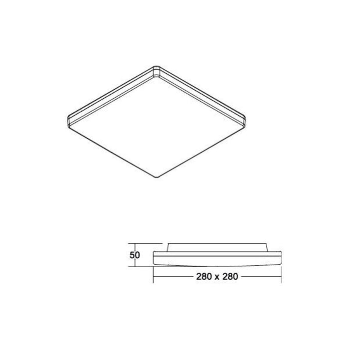 Brumberg 12514073 Ab-Downlight Byam Quadr. Ws 857 On Off 18w 230v Ip65