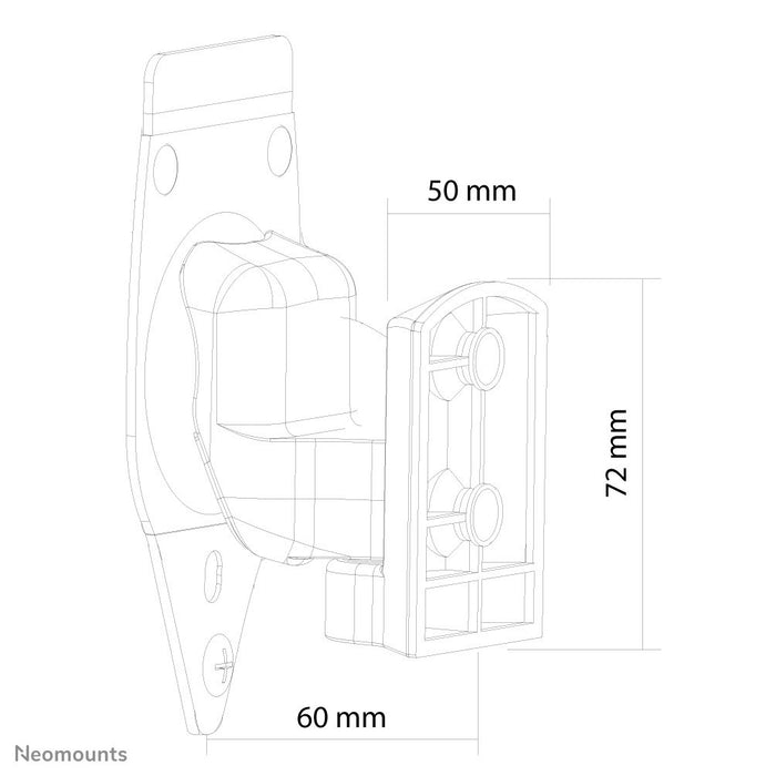 EAN 8717371445324 - Neomounts NM-WS300BLACK soporte de altavoz Plástico Negro imagen 3