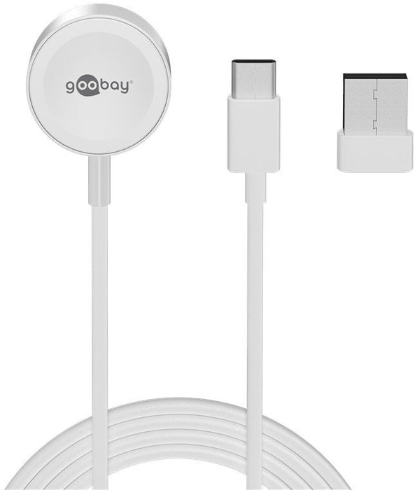 EAN 4040849653438 - Goobay 65343 cargador de dispositivo móvil Reloj inteligente Blanco Corriente alterna Cargador inalámbric imagen 1