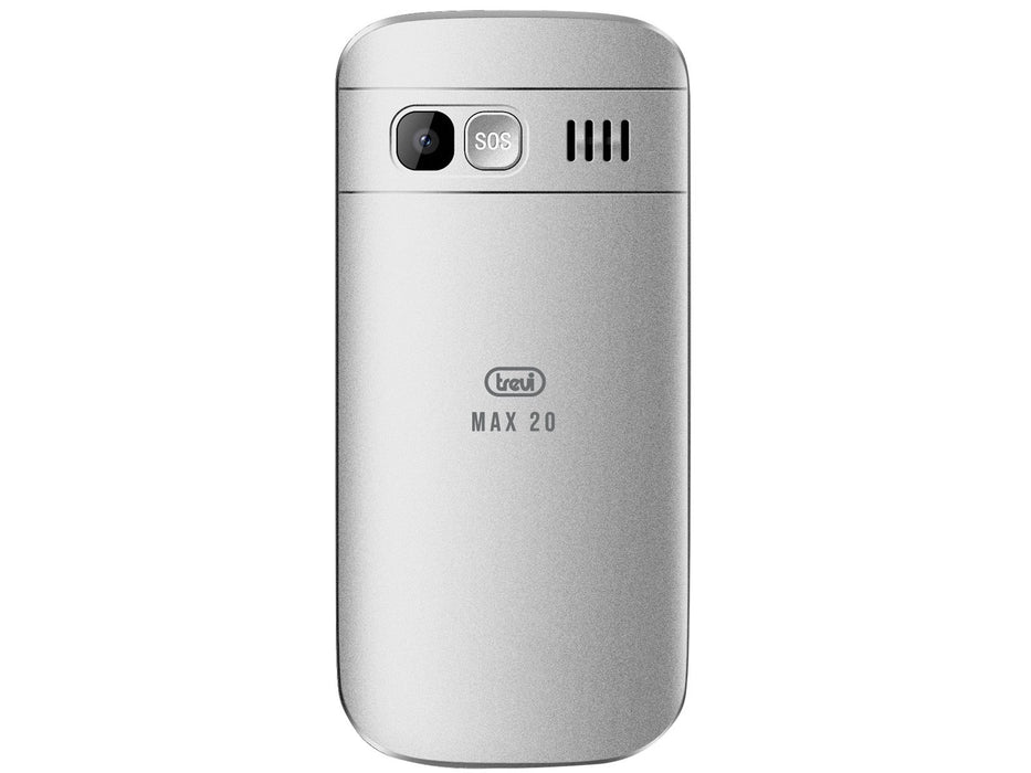 EAN 8011000039404 - Trevi Max 20 4,5 cm (1.77") 160 g Plata Teléfono para personas mayores imagen 3