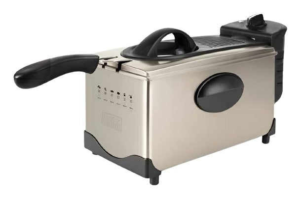 EAN 8432406730045 - Black & Decker BXDF2100E Sencillo 3 L Independiente 2100 W Freidora Negro, Acero inoxidable imagen 1