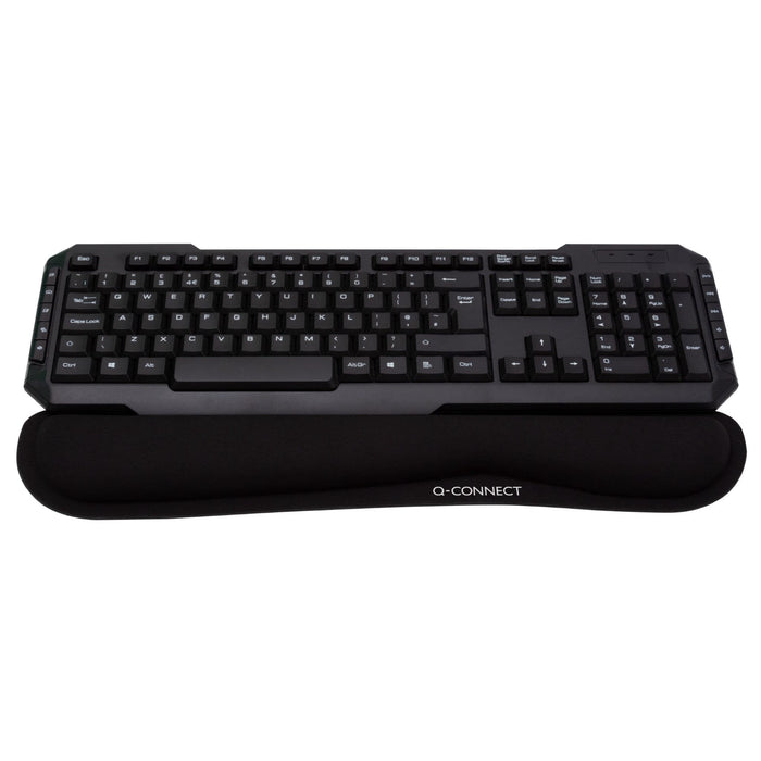 Reposamu  Ecas Q-Connect Memory Foam Para Teclado Color Negro 460x85x25 Mm