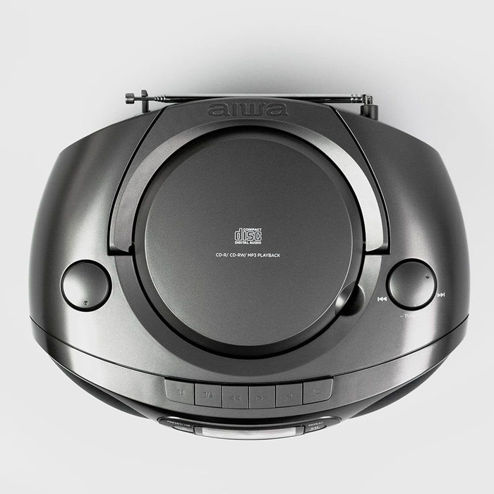 Radio Cd-Casete Aiwa Boombox Bbtc-550mg Gris Casete/Cd/Usb/Bt/Mp3/Fm Pll/Aux In 3.5mm/2x3w Bbtc-550mg
