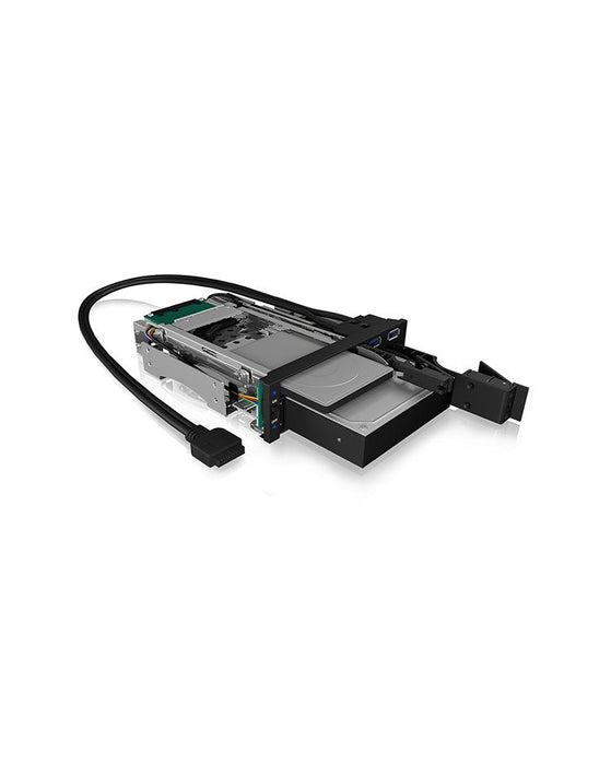 Icy Box Ib-174ssk-U 13,3 Cm (5.25") 1x 2,5"+1x 3,5"  2xsata, Für 5,25"