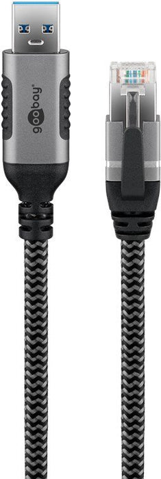 EAN 4040849702990 - Goobay 70299 cambiador de género para cable USB A RJ-45 Negro, Plata imagen 2