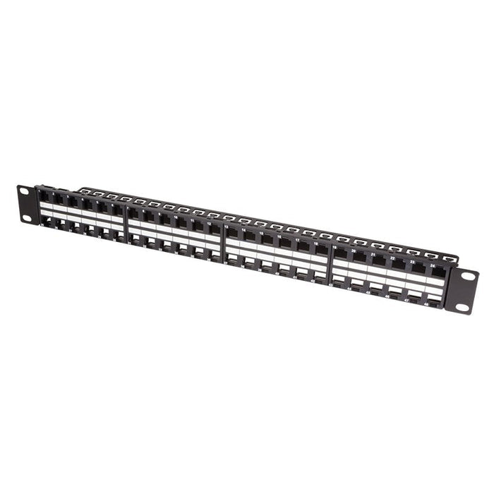 Patchpannel Keystone 1u. 48 Ports. Unshielded. Negro Logilink