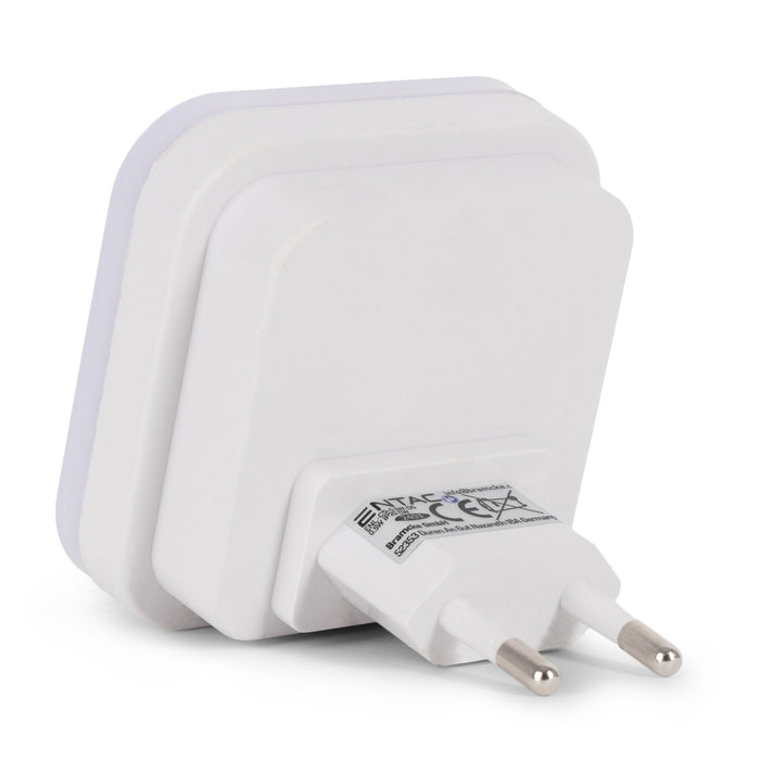 Entac Nachtlicht 0.5w Quadrat. Cw Blanco Dämmerungssensor