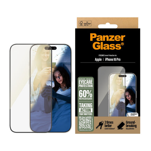 EAN 5715685002557 - PanzerGlass ® EyeCARE™ Screen Protector iPhone 16 Pro | Ultra-Wide Fit Protector de pantalla Apple 1 piez imagen 2