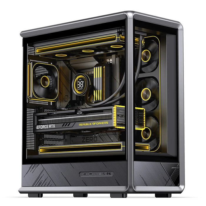 Jonsbo D401 Pc-Gehäuse, Midi Tower, Atx, Tempered Glass - Schwarz