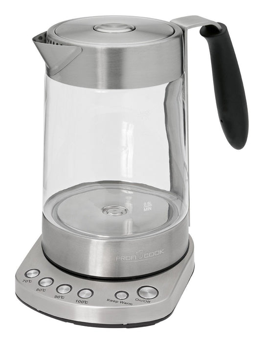 EAN 4006160102017 - ProfiCook PC-WKS 1020 G tetera eléctrica 1,7 L 3000 W Negro, Acero inoxidable imagen 1