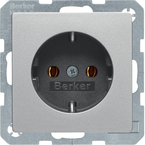 Berker 47436084 Steckdose Schuko Q.1 Q.3 Alu Samt