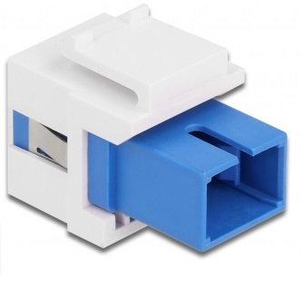 Keystone Modul Sc Simplex Buchse Zu Sc Simplex Buchse Blau   Weiss