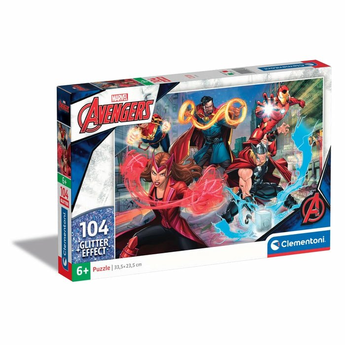 EAN 8005125203475 - Clementoni Glitter - Marvel Avengers Puzzle rompecabezas 104 pieza(s) Cómics imagen 1
