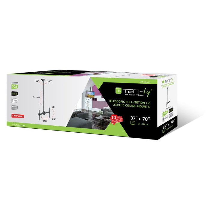 EAN 8057685309357 - Techly ICA-CPLB 946L soporte para pantalla de señalización 177,8 cm (70") Negro imagen 2
