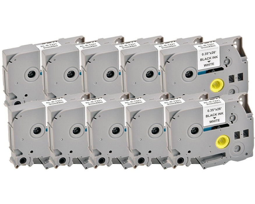 G&G 10 Schriftbänder Compatible Zu Brother Tze-221