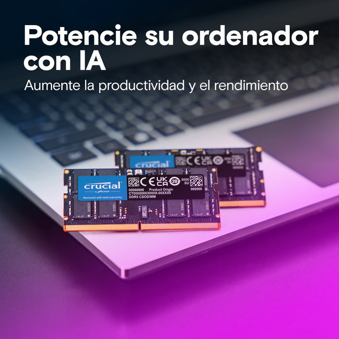 EAN 649528941220 - Crucial CT2K32G64C52CS5 módulo de memoria 64 GB 2 x 32 GB DDR5 6400 MT/s 262-pin SO-DIMM imagen 6