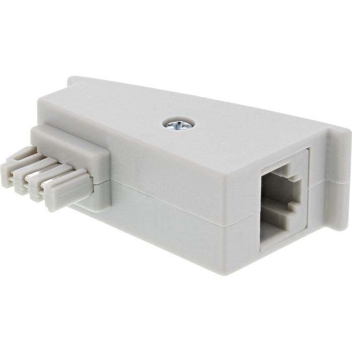 Adaptador Inline Tae-F Dsl, Enchufe Tae-F A Conector Hembra Rj45, 8p2c Para Fritzbox, Gris