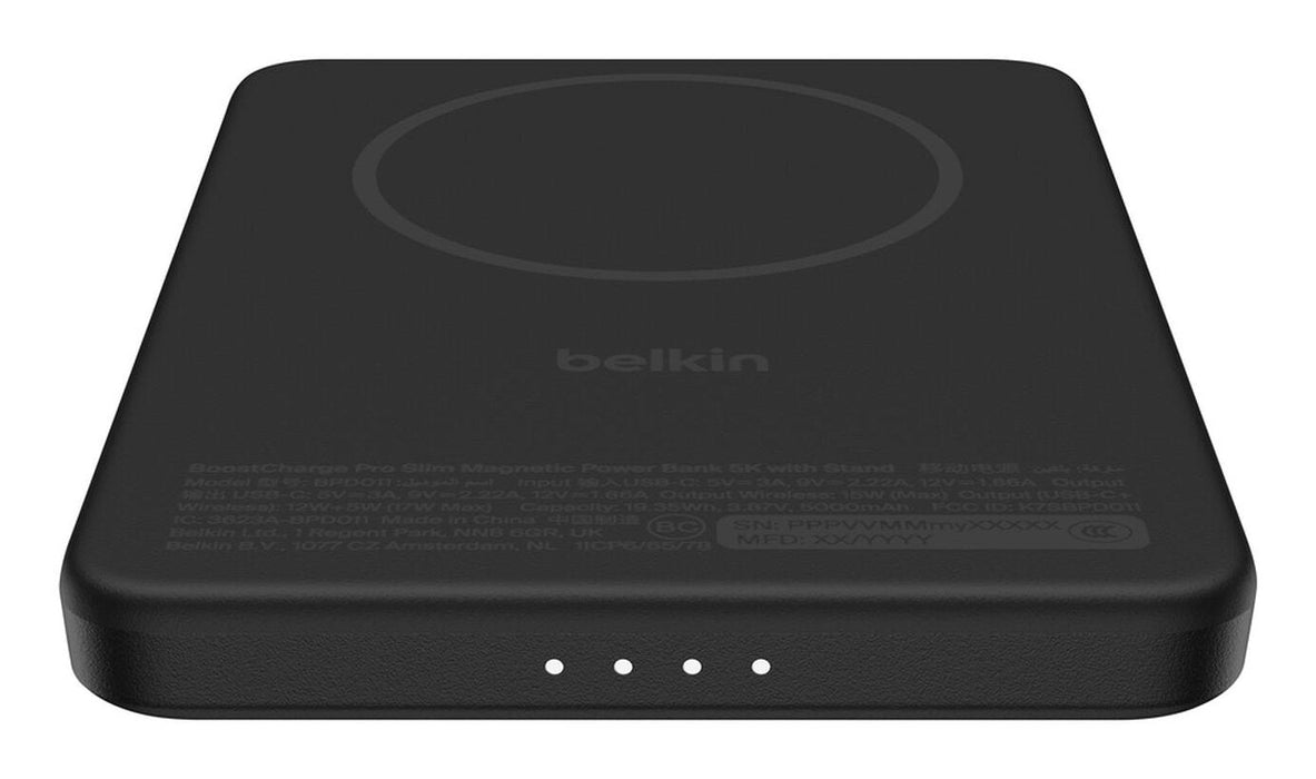 Belkin Boostcharge Slim Magn.Pb 5000mah Qi2 Fold.Bl. Bpd011hqbk