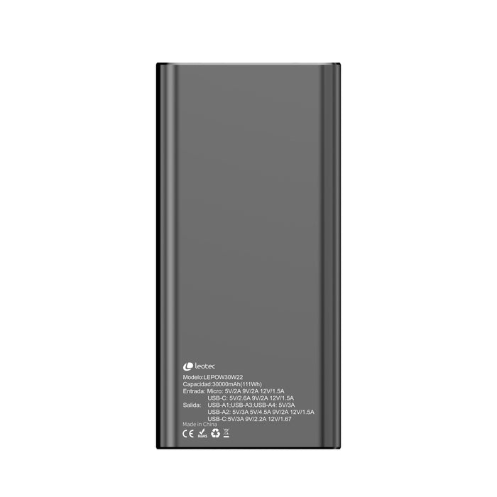 EAN 8436588883339 - Leotec LEPOW30W22K batería externa Polímero de litio 30000 mAh Negro imagen 16