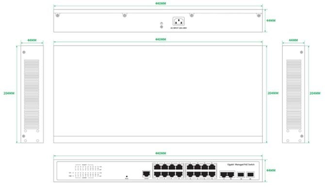 EAN 5715063507742 - Ernitec ELECTRA-M16-1GB-285W switch imagen 2