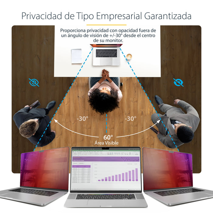 EAN 0065030901994 - StarTech.com 142MG-PRIVACY-SCREEN filtro para monitor 35,6 cm (14") Netbook Filtro de privacidad para pan imagen 8