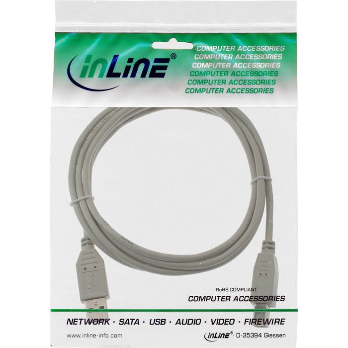 Inline Usb 2.0 Cable Tipo A Macho A Tipo B Macho Beige 2m