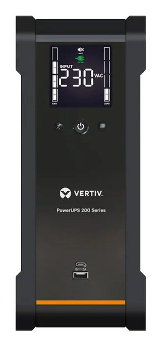 Powerups 200, 1600va/1000w, 230v, Line Interactive, 6 Schuko