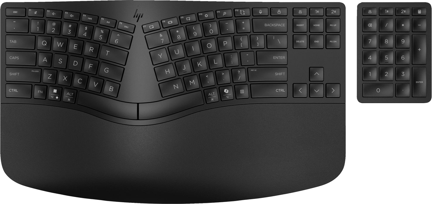 EAN 0197192177747 - HP 965 Ergonomic Wireless Keyboard teclado Hogar RF Wireless + Bluetooth QWERTY Inglés Negro imagen 7
