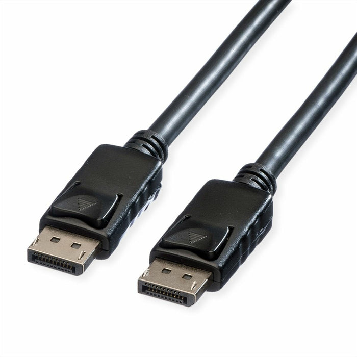 Roline Displayport Cable, Dp-Dp, V1.2, St - St, Tpe, Schwarz, 7,5 M