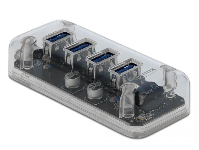 EAN 4043619640874 - DeLOCK 64087 hub de interfaz USB 3.2 Gen 1 (3.1 Gen 1) Micro-B 5000 Mbit/s Transparente imagen 2