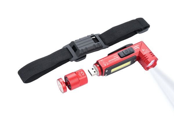 EAN 4024023202438 - TROIKA ECO KNICKLICHT Rojo Linterna de mano + Linterna frontal COB LED imagen 1