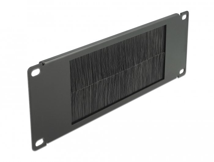 Delock 10 Cepillo Gestión Cable 2 U Negro